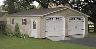 Our garage shed kits are designed to accommodate one car, with additional space for you to customize to meet your specific needs. Custom Two Car Garages 2 Car Detached Sheds For Sale