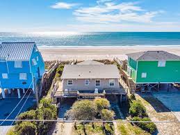 oceanfront in topsail beach with deck