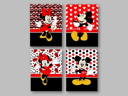 Mickey Mouse And Minnie Mouse Wall Art