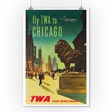 Amazon Com Twa Chicago Usa C 1950 Vintage