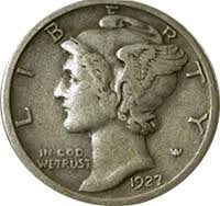 1927 Mercury Dime Value Cointrackers