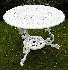 victorian aluminium round garden table