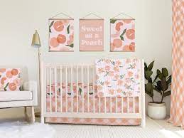 Baby Girl Crib Bedding Peaches Nursery