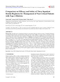 Pdf Comparison On Efficacy And Safety Of Three Inpatient