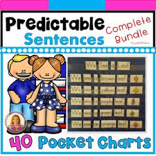 Predictable Sight Word Sentence Pocket Charts Complete Bundle