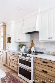 white and wood kitchen reveal part 1
