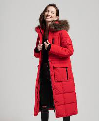 Womens Longline Faux Fur Everest Coat