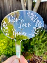 Personalized Acrylic Garden Sign Flower