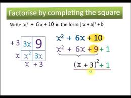 Factorising By Completing The Square