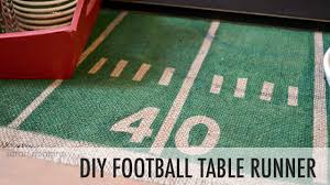 diy football table runner perfect for