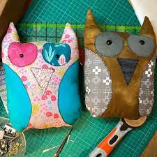 s fabric owl soft toy free