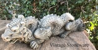 Vintage Stone Garden Statues Stoneware