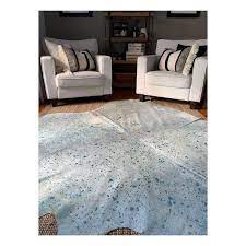 turquoise acid washed cowhide