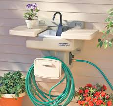 this garden hose sink gives you an