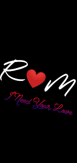 heart letter r love r m love r