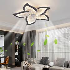 27 in led indoor black ceiling fan