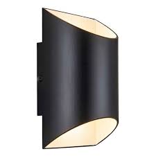 Black Led Outdoor Wall Cylinder Light