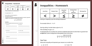Maths Inequalities Homework Ks4 Maths