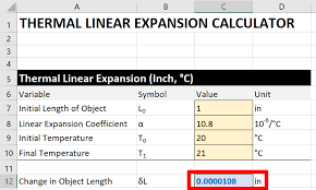 calculate linear thermal expansion