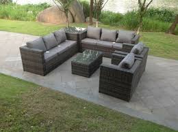rattan sofa set with 2 table chairs
