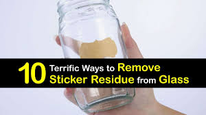 Pull the glass out of the water, the sticker should slide right off. 10 Terrific Ways To Remove Sticker Residue From Glass