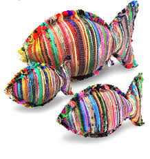 kourelloo carpet fish pillow small