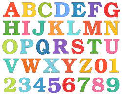Alphabet Letters And Numbers Large
