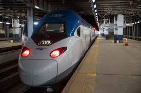 a new amtrak acela train is testing in