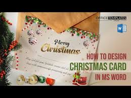 christmas greeting card design in ms