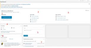 navigate wordpress admin dashboard