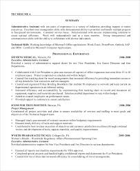 Sample Administrative Assistant Resume 8 Examples In Word Pdf