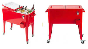 this retro drinks cooler on wheels will