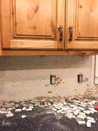 how to remove tile backsplash without