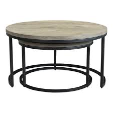 Looking for a different bespoke coffee table size? Drey Round Nesting Coffee Tables Set Of 2 Products Moe S Wholesale
