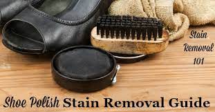 how to remove shoe polish stains