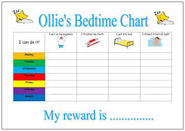 Printable Bedtime Routine Chart Personalised By