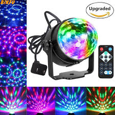Us 9 95 50 Off Led Rgb Stage Lighting Effect Lamp7 Colors Dj Disco Ball Lumiere Sound Activated Laser Projector Light Music Christmas Ktv Party In