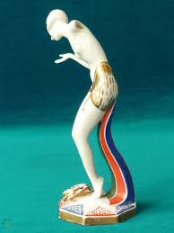 It's like an art deco illustration given more. Rare Goebel Art Deco Figurine With Damage For Restoration 1784239372