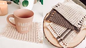 to crochet the cote mug rug tutorial