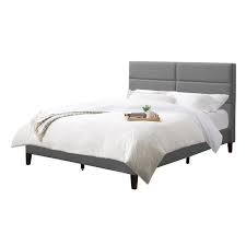 Wide Rectangle Upholstered Panel Bed