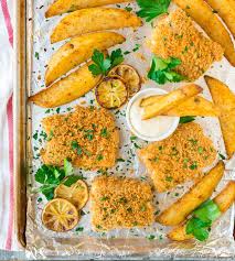 fish and chips healthy baked recipe