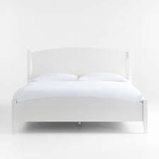 nova pure white wood bed for king queen