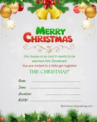 Christmas Invitation Template And Wording Ideas Christmas