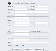Creating The Business Card Request Infopath Form