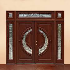 Exterior Frosted Triple Glass Mahogany