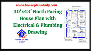 North Facing House Plan With Electrical