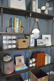 DIY Industrial Pipe Shelves Table and Hearth