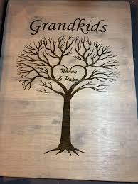 Grandkids Family Tree Wood Sign Wall