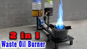 diy 2 in 1 waste oil burners stove used