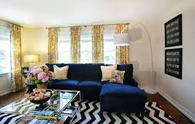 navy blue and gold home decor